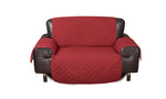 2 Seater Sofa Covers Quilted Couch Lounge Protectors Slipcovers Burgundy