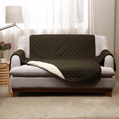 2 Seater Sofa Covers Quilted Couch Lounge Protectors Slipcovers Brown