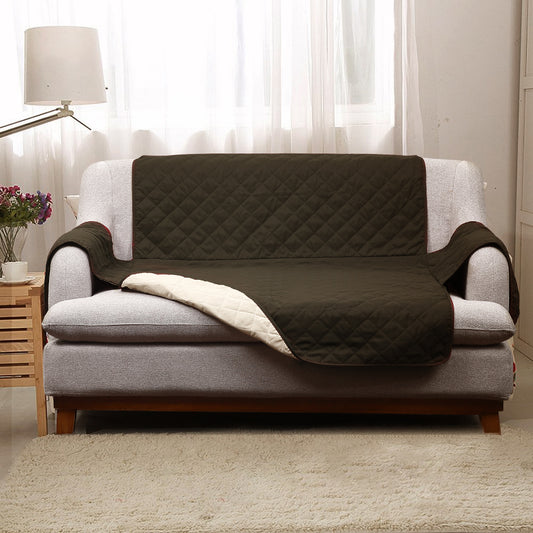 2 Seater Sofa Covers Quilted Couch Lounge Protectors Slipcovers Brown