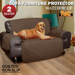 2 Seater Couch Sofa Cover Removable Quilted Covers Slipcover Pet Kids Protector