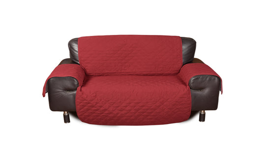 3 Seater Sofa Covers Quilted Couch Lounge Protectors Slipcovers Wine