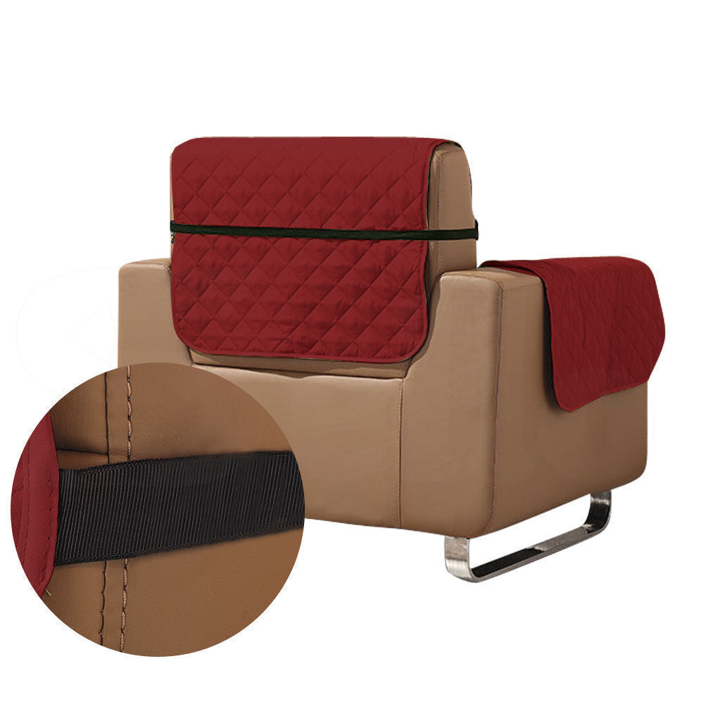 3 Seater Sofa Covers Quilted Couch Lounge Protectors Slipcovers Burgundy