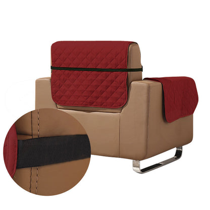 3 Seater Sofa Covers Quilted Couch Lounge Protectors Slipcovers Burgundy