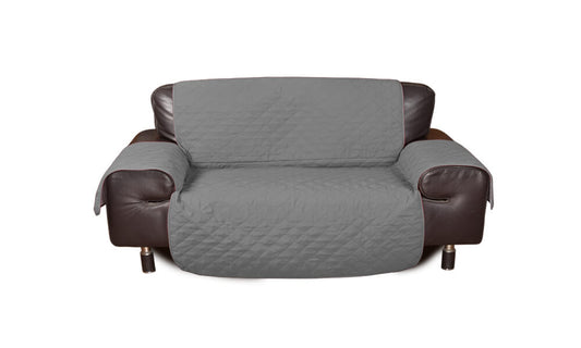3 Seater Sofa Covers Quilted Couch Lounge Protectors Slipcovers Grey