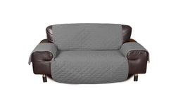 3 Seater Sofa Covers Quilted Couch Lounge Protectors Slipcovers Grey