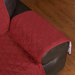 1 Seater Sofa Covers Quilted Couch Lounge Protectors Slipcovers Wine