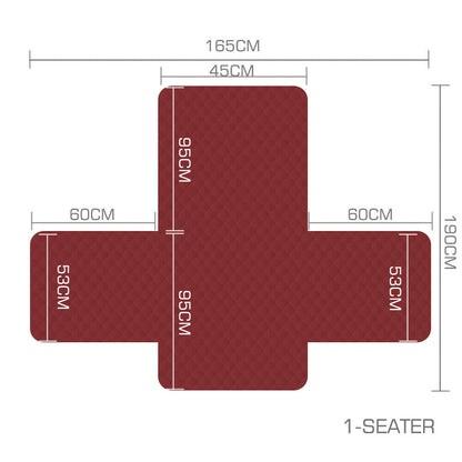 1 Seater Sofa Covers Quilted Couch Lounge Protectors Slipcovers Wine