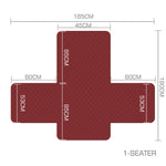1 Seater Sofa Covers Quilted Couch Lounge Protectors Slipcovers Wine