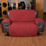 1 Seater Sofa Covers Quilted Couch Lounge Protectors Slipcovers Wine