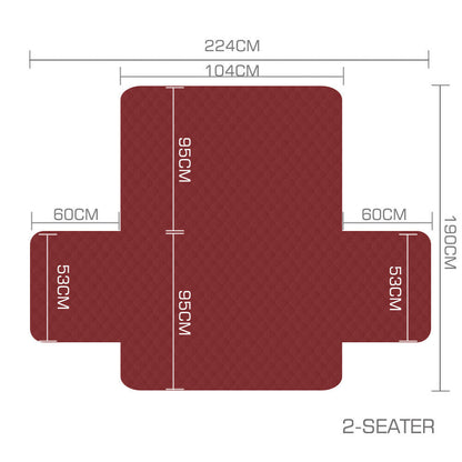 1 Seater Sofa Covers Quilted Couch Lounge Protectors Slipcovers Wine
