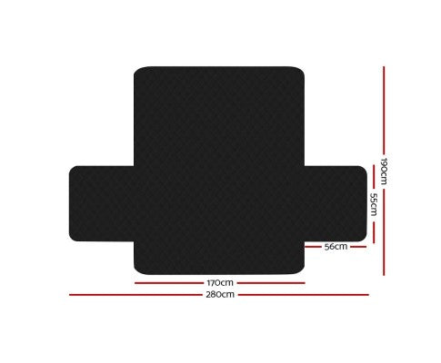 3 Seater Slipcovers Black/Red