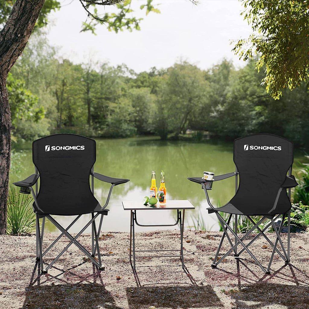 Set of 2 Folding Camping Outdoor Chairs