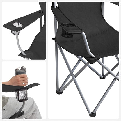 Set of 2 Folding Camping Outdoor Chairs