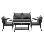 Set of 2 Outdoor Furniture Setting Garden Patio Lounge Sofa Table Chairs