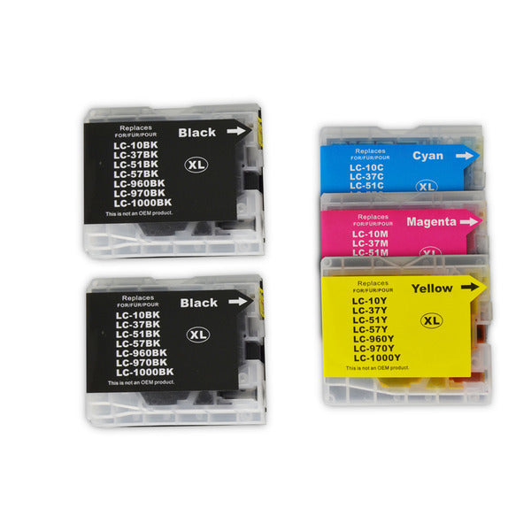  LC37 LC57 Compatible Inkjet Cartridge Set - 5 Ink Cartridges