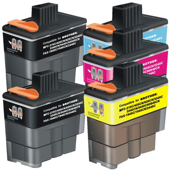 LC47 Compatible Inkjet Cartridge Set 5 Ink Cartridges 
