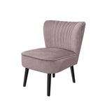 Shell Scallop Design: Black Velvet Accent Chair for Stylish Home