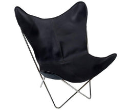Leather Butterfly Chair CHARCOAL
