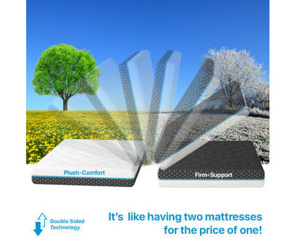 H&L Cool Touch Z-Fabric Memory Foam Mattress-S/Q