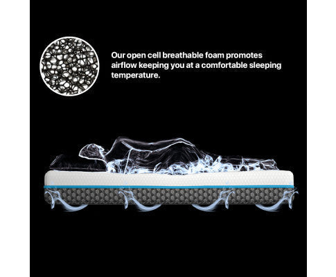 H&L Cool Touch Z-Fabric Memory Foam Mattress-S/Q