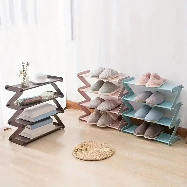  Simple Shoe Rack Assembly for Home and Dormitory Storage