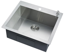 304 Stainless Steel Undermount Topmount Kitchen Laundry Sink - 530 x 500mm