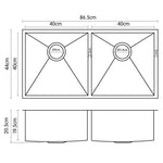 304 Stainless Steel Sink - 870 x 450mm