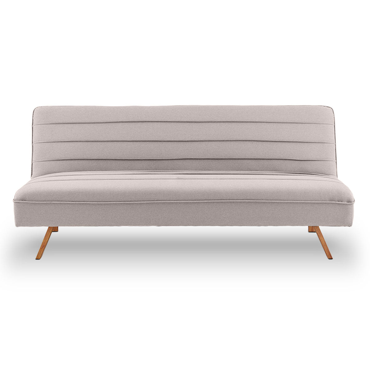 3 Seater Modular Linen Fabric Sofa Bed Couch Futon - Beige