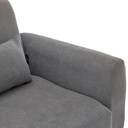 Velvet Sofa Bed Couch Lounge Chaise Cushions Light Grey