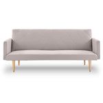 3-Seater Faux Linen Sofa Bed Couch - Beige