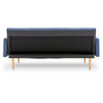 3-Seater Linen Sofa Bed Couch - Blue