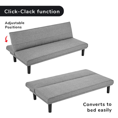 3 Seater M 2620 Modular Linen Sofa Bed Couch - Dark Grey