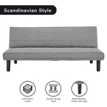3 Seater M 2620 Modular Linen Sofa Bed Couch - Dark Grey