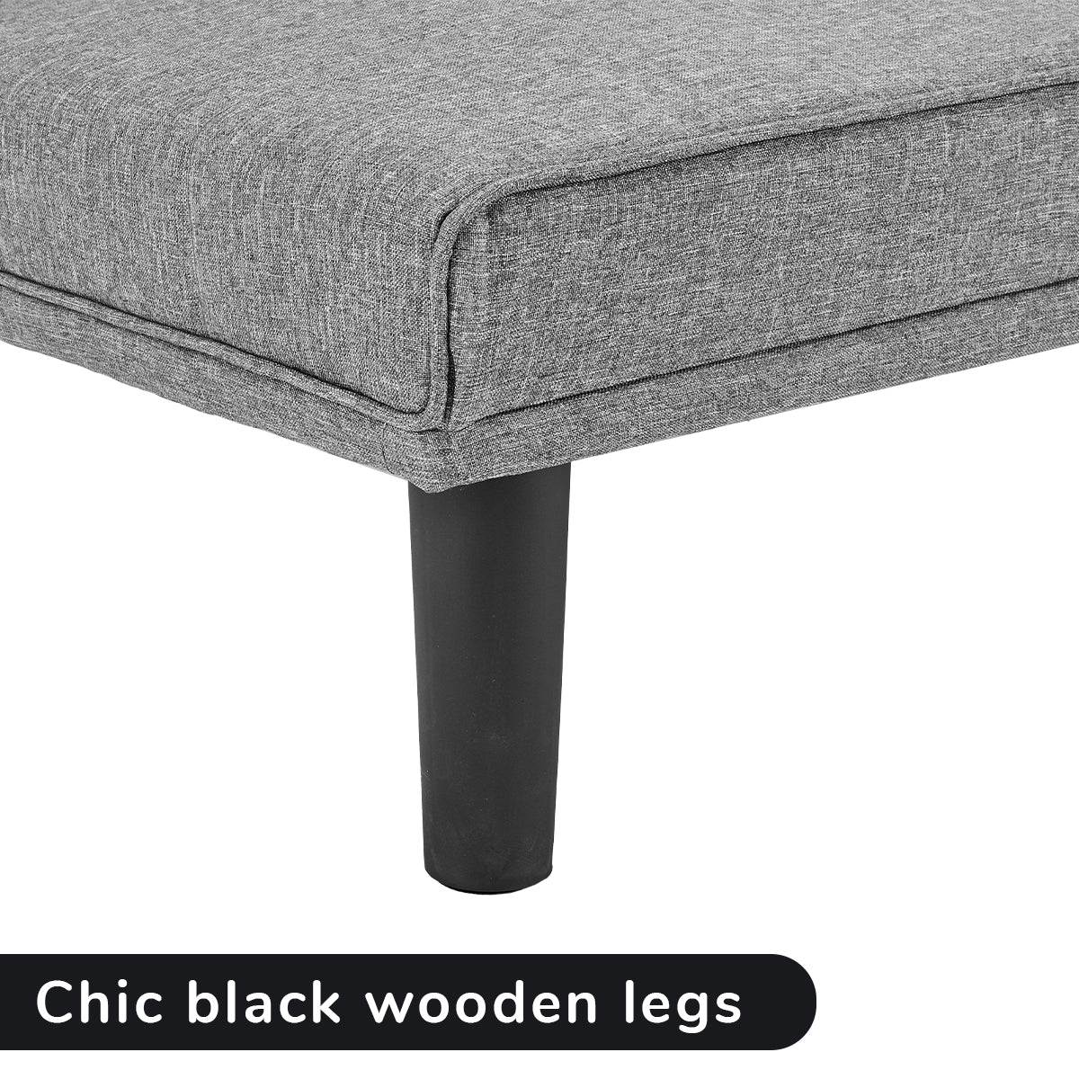 3 Seater M 2620 Modular Linen Sofa Bed Couch - Dark Grey