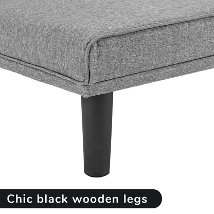 3 Seater M 2620 Modular Linen Sofa Bed Couch - Dark Grey