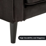 Velvet Sofa Bed Couch Furniture Lounge Suite - Black
