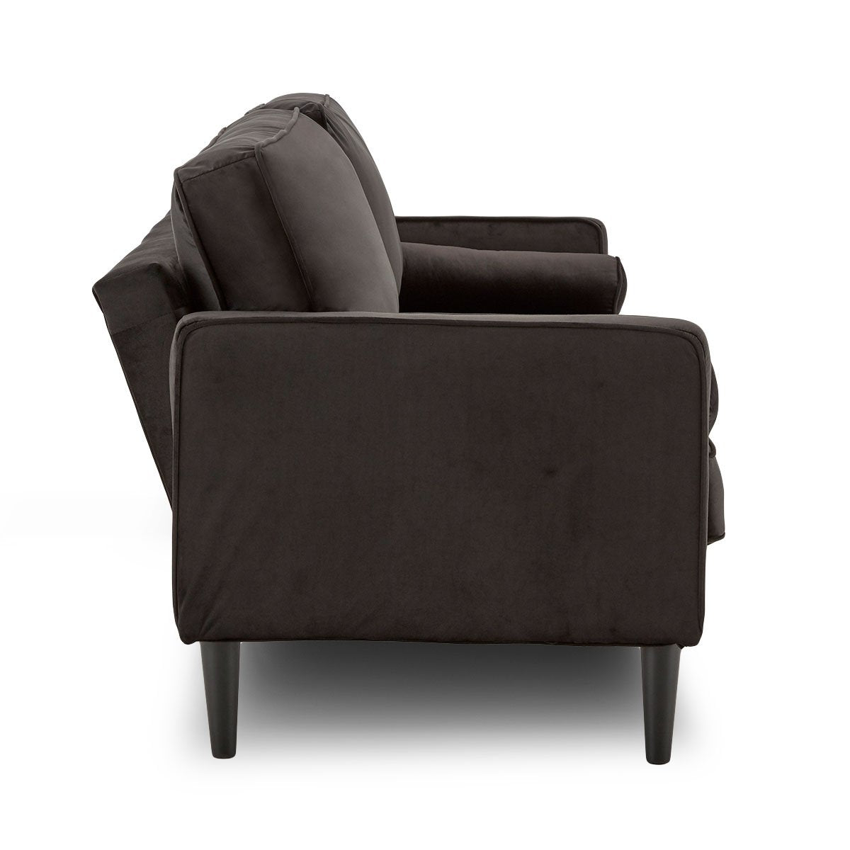Velvet Sofa Bed Couch Furniture Lounge Suite - Black