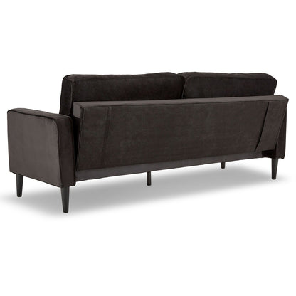 Velvet Sofa Bed Couch Furniture Lounge Suite - Black