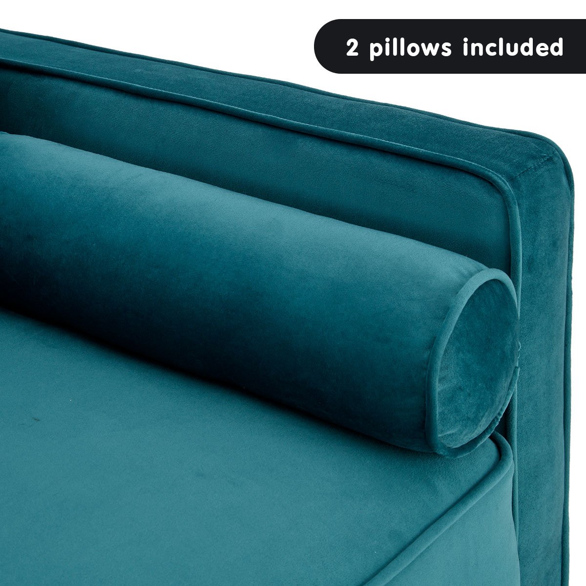 Velvet Sofa Bed Couch Furniture Lounge Suite Seat Blue