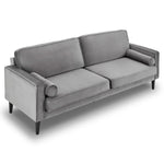 Velvet Sofa Bed Couch Furniture Lounge Suite Seat Grey