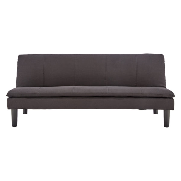  3 Seater Modular Linen Fabric Sofa Bed Couch - Black