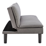3 Seater Modular Linen Fabric Sofa Bed Couch -Dark Grey