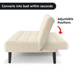 Fabric Sofa Bed Furniture Lounge Seat Beige