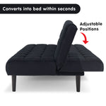 Fabric Sofa Bed Furniture Lounge Seat Black