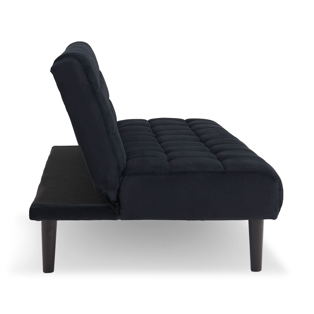 Faux Suede Fabric Sofa Bed Furniture Lounge Seat Black