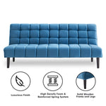 Fabric Sofa Bed Furniture Lounge Seat Blue