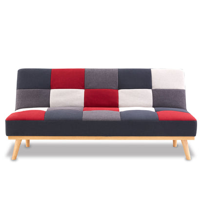 3 Seater Modular Linen Fabric Sofa Bed Couch - Multi-colour