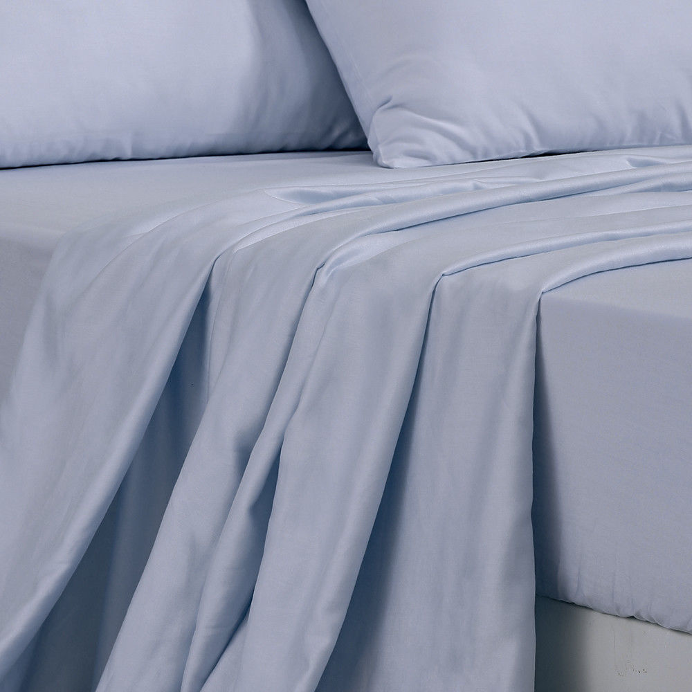 4 Pcs Natural Bamboo Cotton Bed Sheet Set in Size Double Grey