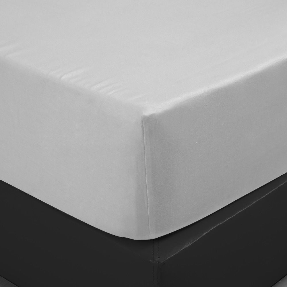 4 Pcs Natural Bamboo Cotton Bed Sheet Set in Size King White