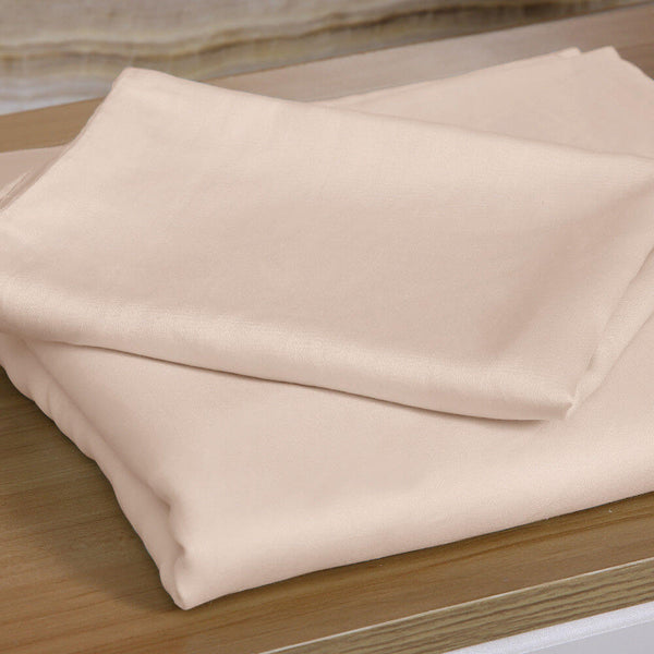  4 Pcs Ivory Cotton Bed Sheet Set in Size King